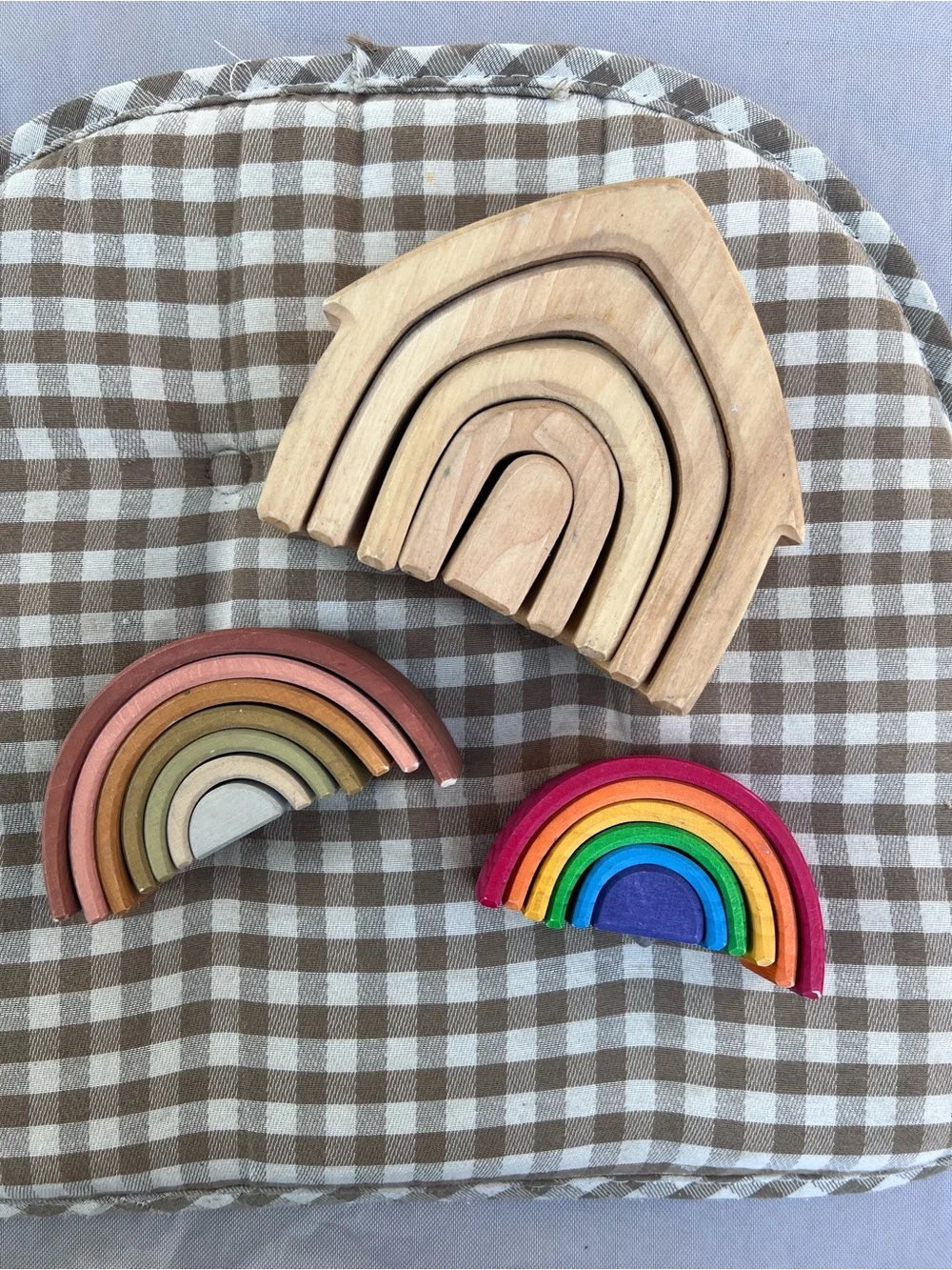 Grimm’s | Natural Wood House Arch Montessori Toy Stacker - Picture 6 of 6